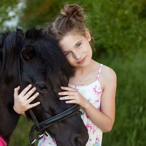 Miniatura 2 de MONOOC Regalos de Pascua para niños y niñas, regalos de caballo para niñas, collar de caballo de acero inoxidable para niñas, joyería para niños
