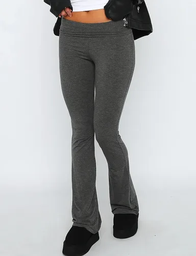 Miniatura 5 de KMBANGI Women Skinny Pants Low Rise Bootcut Stretchy Yoga Flare Pants Long Y2k Joggers Sweatpants Lounge Streetwear