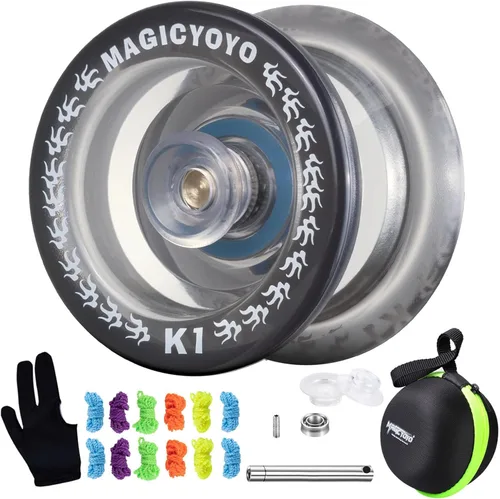 Miniatura 12 de Magicyoyo - YoYo K1-Plus con bolsa Yoyo + 3 cuerdas y guante Yo-Yo de regalo, K1 Responsive nueva versión, Azul