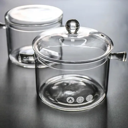 Miniatura 4 de Olla de cocina de vidrio transparente Cacerola de vidrio para ensalada de sopa de fideos