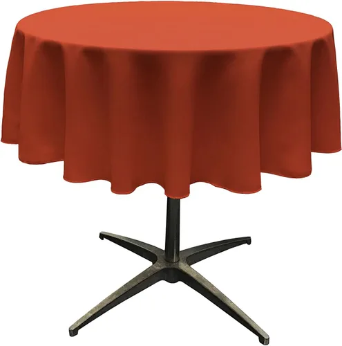 Miniatura 30 de LA Linen - Mantel redondo lavable de popelina de poliéster, resistente a manchas y arrugas, 51", mantel de tela para comedor, cocina, fiesta, Negro