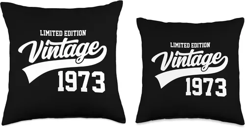 Miniatura 3 de Limited Edition Vintage 1973 50th Birthday Year Retro Sports Throw Pillow