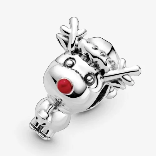 Miniatura 4 de PANDORA Rudolph - Abalorio de reno de nariz roja Metal circonita
