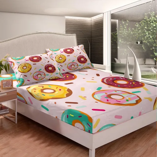 Miniatura 16 de Juego de sábanas de teñido anudado, estilo bohemio, psicodélico, hippie, teñido anudado, sábana bajera ajustable para niños, niñas, niños