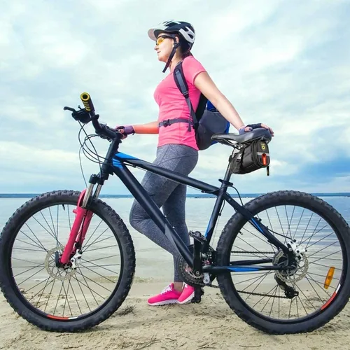 Miniatura 8 de Kit de herramientas de reparación de bicicletas con mini bomba de bicicleta, bolsa de sillín de bicicleta con luz trasera, multiherramienta