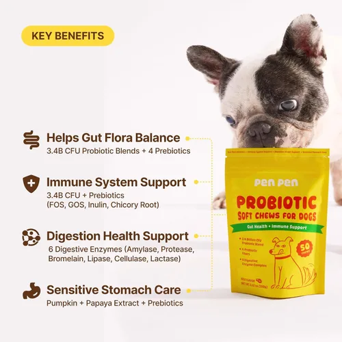 Miniatura 4 de PENPEN Probióticos para Perros, Probióticos para Perros para la Salud Digestiva, Mezcla Multi-Probiótica y de Enzimas que Promueve la Salud
