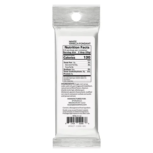 Miniatura 2 de Bakerpan Fondant blanco enrollado prémium para decoración de pasteles, sabor a vainilla, 4.4 onzas (fabricado en Estados Unidos)