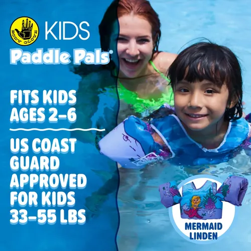 Miniatura 3 de Body Glove Paddle Pals Learn to Swim Life Vest, One Size 33-55 LBS