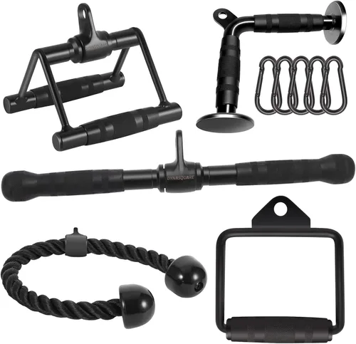 Miniatura 9 de Accesorios de cable para gimnasio en casa, fabricados en acero sólido resistente, accesorio de extracción LAT, accesorios para máquina