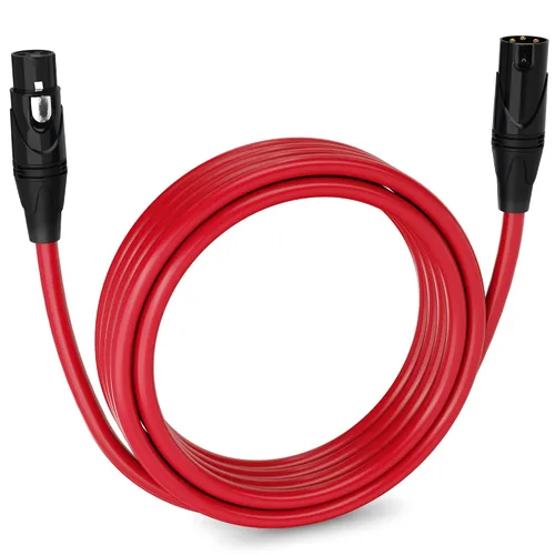 Miniatura 40 de LyxPro Cable de micrófono XLR hembra a macho de ángulo recto de 3 pines de 1.5 pies para altavoces amplificados, interfaz de audio, rendimiento