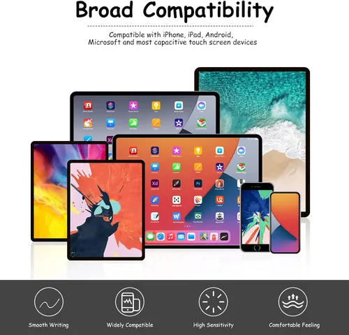 Miniatura 3 de Digiroot - Lápiz capacitivo para pantalla táctil, 4 lápices capacitivos para iPad, alta sensibilidad y precisión, apto para iPhone/iPad Pro/tabletas