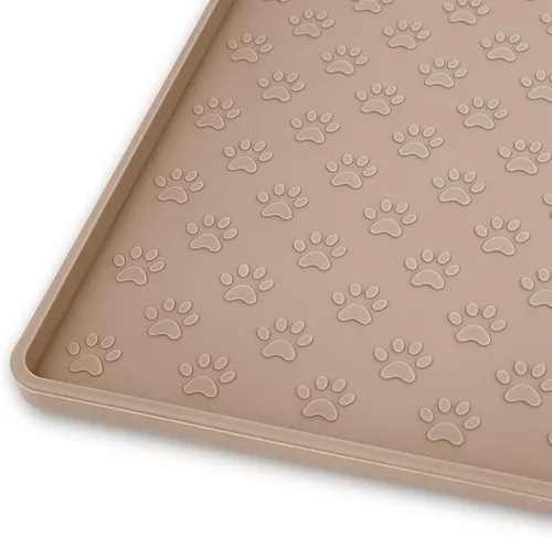 Miniatura 30 de Ptlom - Tapete para mascotas para perros y gatos, impermeable de silicona para cuencos de alimentación de mascotas para comida y agua, para perros