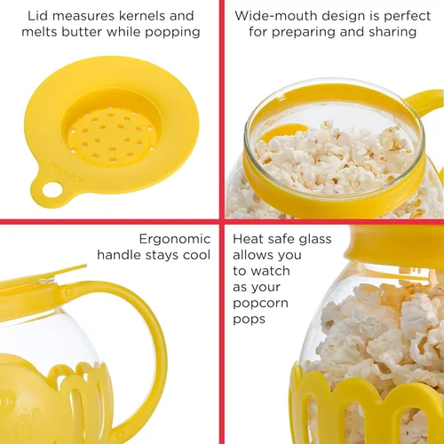 Miniatura 6 de Envase para hacer palomitas de maíz en el microondas Ecolution Original MicroPop Amarillo