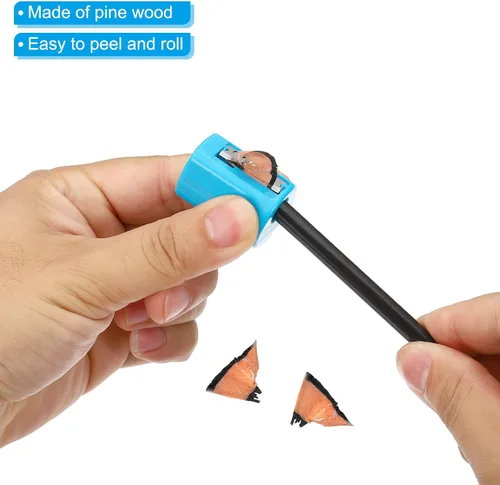 Miniatura 3 de PATIKIL Juego de lápices de colores negros, 12 lápices de color al óleo, lápiz de dibujo de madera para pintura artística de artistas