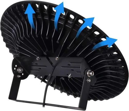 Miniatura 5 de Viugreum Paquete de 10 luces LED UFO de 500 W, 50000 lúmenes, 6500 K, luz diurna blanca ultra fina, iluminación LED de almacén, IP65 impermeable