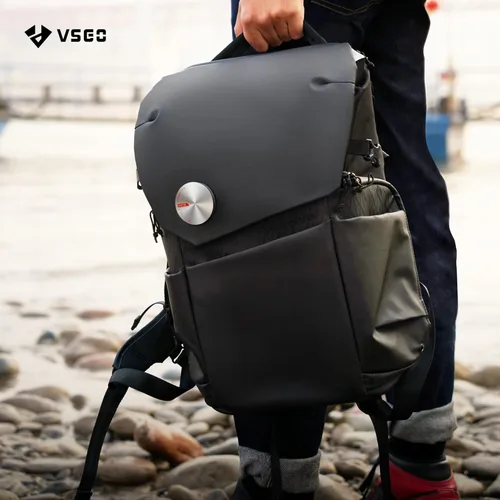 Miniatura 9 de VSGO Mochila negra para cámara Snipe de 16 litros, ligera, 2.4 lbs, bolsa de fotografía profesional DSLR/SLR para Sony, Canon, cámaras Nikon