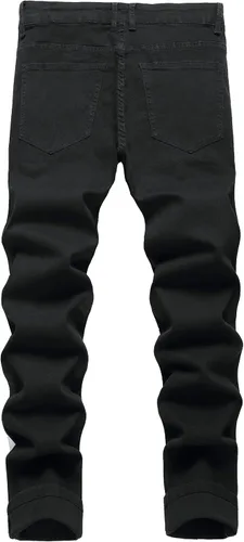 Miniatura 2 de Jeans rasgados para hombre, ajustados, elásticos, desgastados, cómodos, de moda