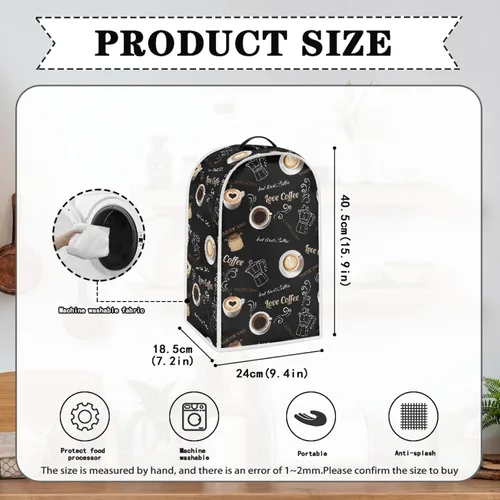 Miniatura 6 de Cubierta de tela para licuadora de café, cubierta de tela para mezcladores, cubierta de jugo duradera para la mayoría de licuadoras estándar