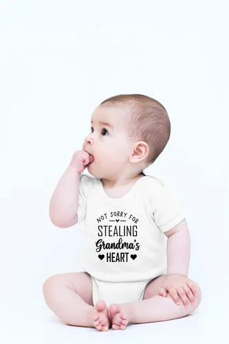 Miniatura 13 de CBTwear Not Sorry for Stealing Grandma's Heart – Ropa de bebé – Divertido body para recién nacido para niños y niñas