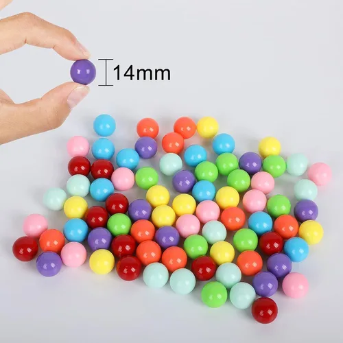 Miniatura 3 de 80 bolas de repuesto para juego de damas chinas, bolas acrílicas de 0.555 pulgadas para juego de agravación, juegos tradicionales de canicas