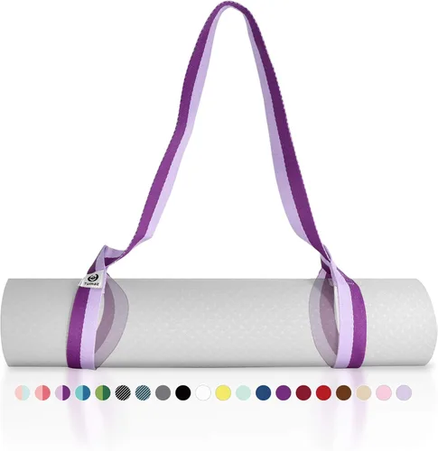 Miniatura 13 de Tumaz Correa para esterilla de yoga [alfombrilla no incluida] (2 tamaños) con textura delicada extra gruesa y cómoda, soporte ajustable