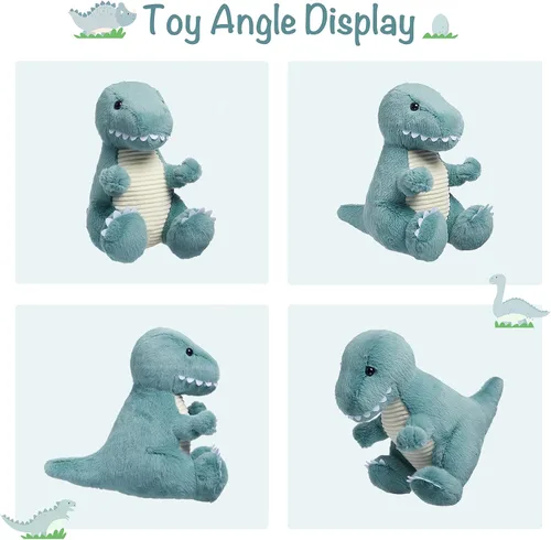 Miniatura 3 de TCBunny Peluche de dinosaurio bebé de 12 pulgadas, regalos para cumpleaños, San Valentín, Navidad (T-Rex, azul) (BPT-0008-BL)