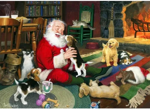 Miniatura 2 de Cobblehill 80125 - Rompecabezas de 1000 piezas de Papá Noel