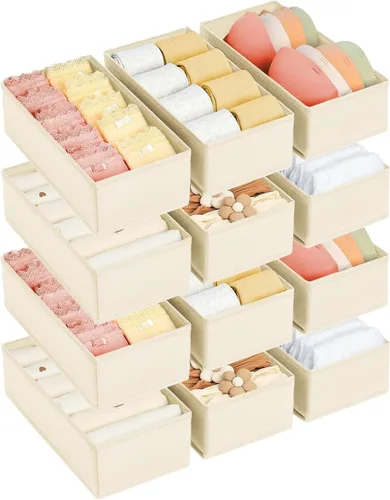 Miniatura 10 de DIMJ Organizador de cajones de ropa, organizador de ropa interior, organizadores de armario y caja de almacenamiento, divisores de cajones para ropa