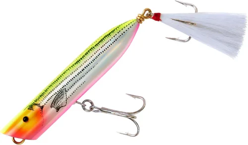 Miniatura 26 de Creek Chub Striper Strike - Señuelo de pesca de fundición larga de hundimiento lento, grado de agua salada Silver Flash