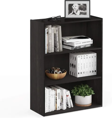 Miniatura 17 de Furinno Pasir - Estantería abierta de 3 niveles, color nogal (Columbia Walnut)