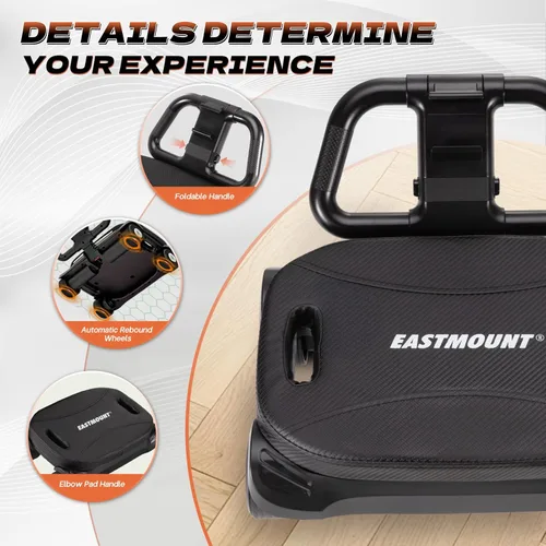Miniatura 5 de EAST MOUNT Rueda de rodillo abdominal – Rodillo abdominal con soporte de codo para entrenamiento de núcleo, grasa del vientre, rueda abdominal