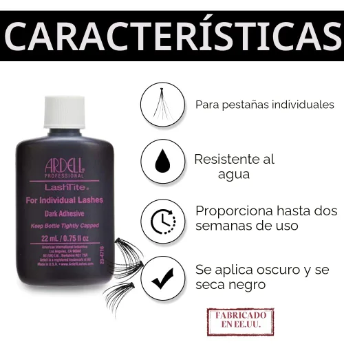 Miniatura 3 de Ardell LashTite - Adhesivo de pestañas oscuro para pestañas individuales, 0.75 onzas Negro