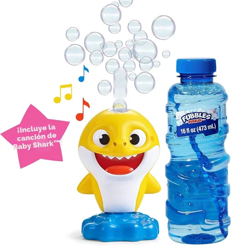 Miniatura 3 de Little Kids Baby Shark - Máquina musical de burbujas SIN derrames, juguete de burbujas para bebés, niños pequeños y, exclusivo de juguetes de Amazon