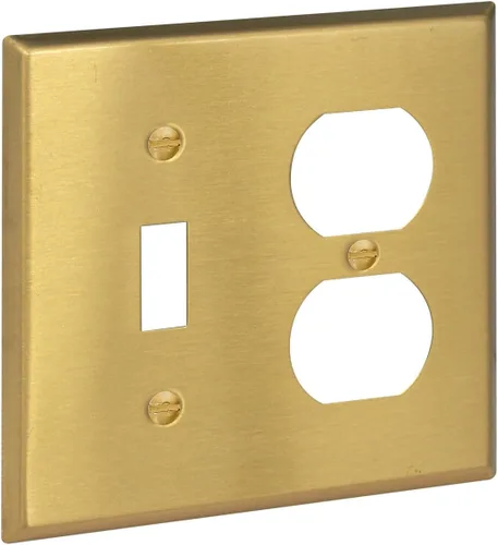 Miniatura 36 de Rio Salto BRASS - Cubierta de pared de metal dorado para toma de corriente o interruptor de luz, placa de pared resistente a la corrosión, cubierta