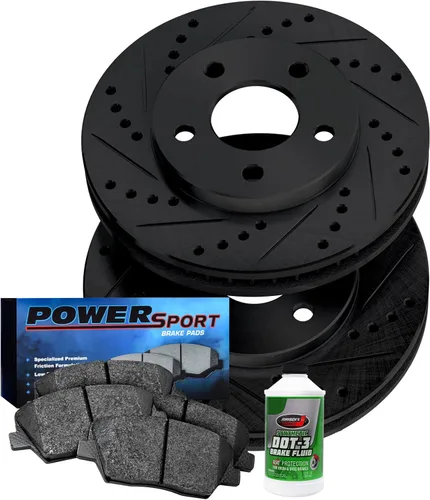 Miniatura 14 de BRAKELABS POWERSPORT Kit de frenos traseros y rotores Pastillas de freno traseras Rotores y pastillas de freno, pastillas y rotores de freno