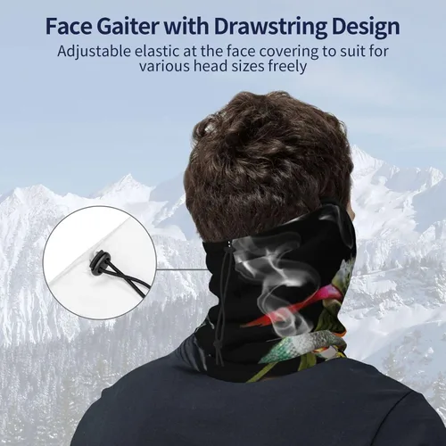 Miniatura 5 de Máscara facial para bufanda cubierta para cuello polaina transpirable resistente al viento bandana para la cabeza
