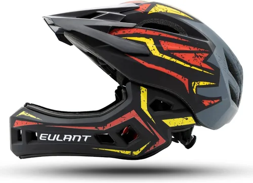 Miniatura 8 de EULANT Casco integral para niños con protector de barbilla, casco de bicicleta para niñas y niños de 6 años, se adapta a cabezas de 48 a 22.0 in