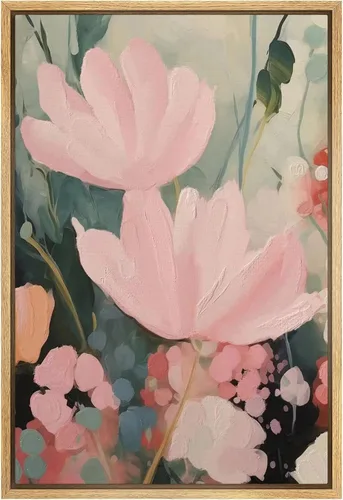 Miniatura 15 de SIGNFORD Lienzo enmarcado para pared, acuarela pastel, morado, luna, cielo, naturaleza, ilustraciones de área silvestre, arte moderno, vibrante