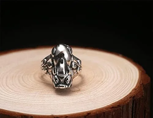 Miniatura 8 de Anillo de plata de ley 925 con símbolo de la suerte, dragón chino Pixiu