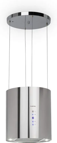 Klarstein Campana extractora Berett Island - campana extractora, 13.8 in Ø 13.8 in, potencia del motor 190 W, máx. 560 m³/h circulación de aire, 3
