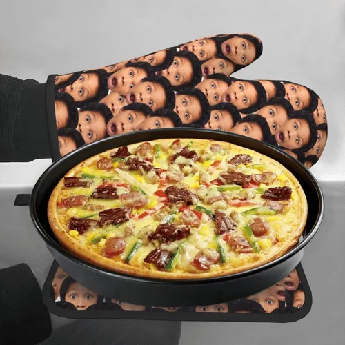 Miniatura 6 de Manoplas de horno personalizadas y agarraderas personalizadas con tu cara, regalos de repostería para mujeres para cocinar en la cocina, barbacoa