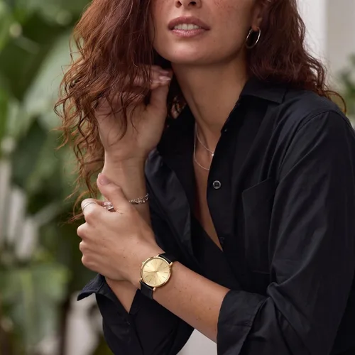 Miniatura 4 de BUREI Relojes de Pulsera para Mujer, Analógicos, Minimalistas, de Cuero, Cuarzo, Impermeables