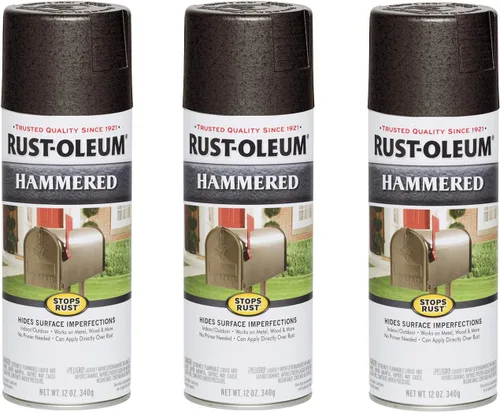 Miniatura 11 de Rust-Oleum 210849 - Pintura en aerosol martillada para prevención del óxido, 12 onzas, cobre