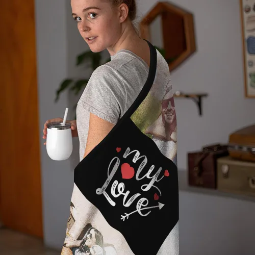 Miniatura 3 de TinyName Impreso en Estados Unidos, regalos personalizados con texto en inglés "I Love You" para novio, manta personalizada con fotos, manta