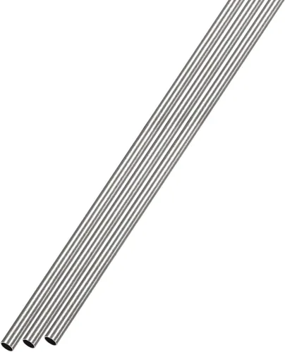 METALLIXITY Tubo de acero inoxidable 304 (0.079 in de diámetro x 0.006 in de pared T x 9.843 in de largo), 3 piezas, tubo recto - para muebles del