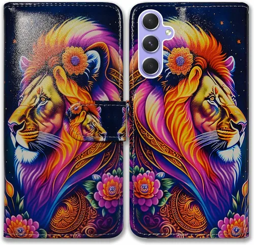 Miniatura 26 de Bcov Funda para Galaxy A54, diseño de pájaro negro y verde con tapa para teléfono con ranura para tarjeta y soporte para Samsung Galaxy A54 5G