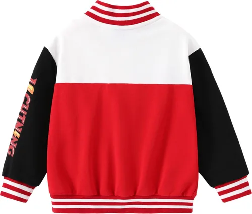Miniatura 3 de Chaqueta bomber de Disney Marvel Spider Man Toy Story Cars McQueen, abrigo universitario de cárdigan, ligera, con botones de presión, sudaderas