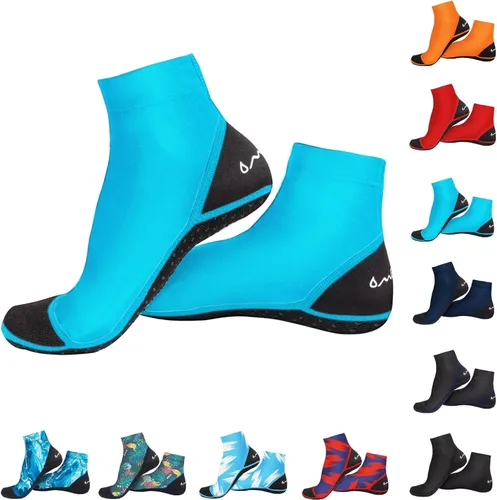 Miniatura 14 de OMGear Calcetines de Agua a Prueba de Arena Botines de Secado Rápido Calcetines de Natación y Buceo para Fútbol de Arena Voleibol de Playa