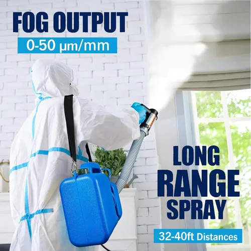Miniatura 4 de LONYEON - Pulverizador eléctrico ULV de 8 litros con atomizador de mochila, caudal ajustable, pulverización de gran área para el hogar