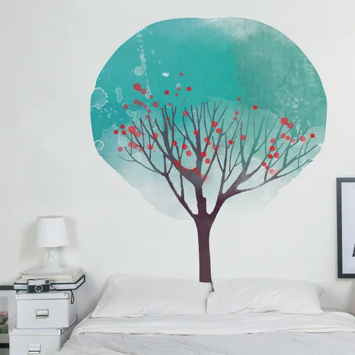 Miniatura 14 de Ambiance Sticker Papel pintado no tejido con frescos gigantes pre-pegados de montaña escandinava Ziska etiqueta decorativa H 60 x L 35.4 in